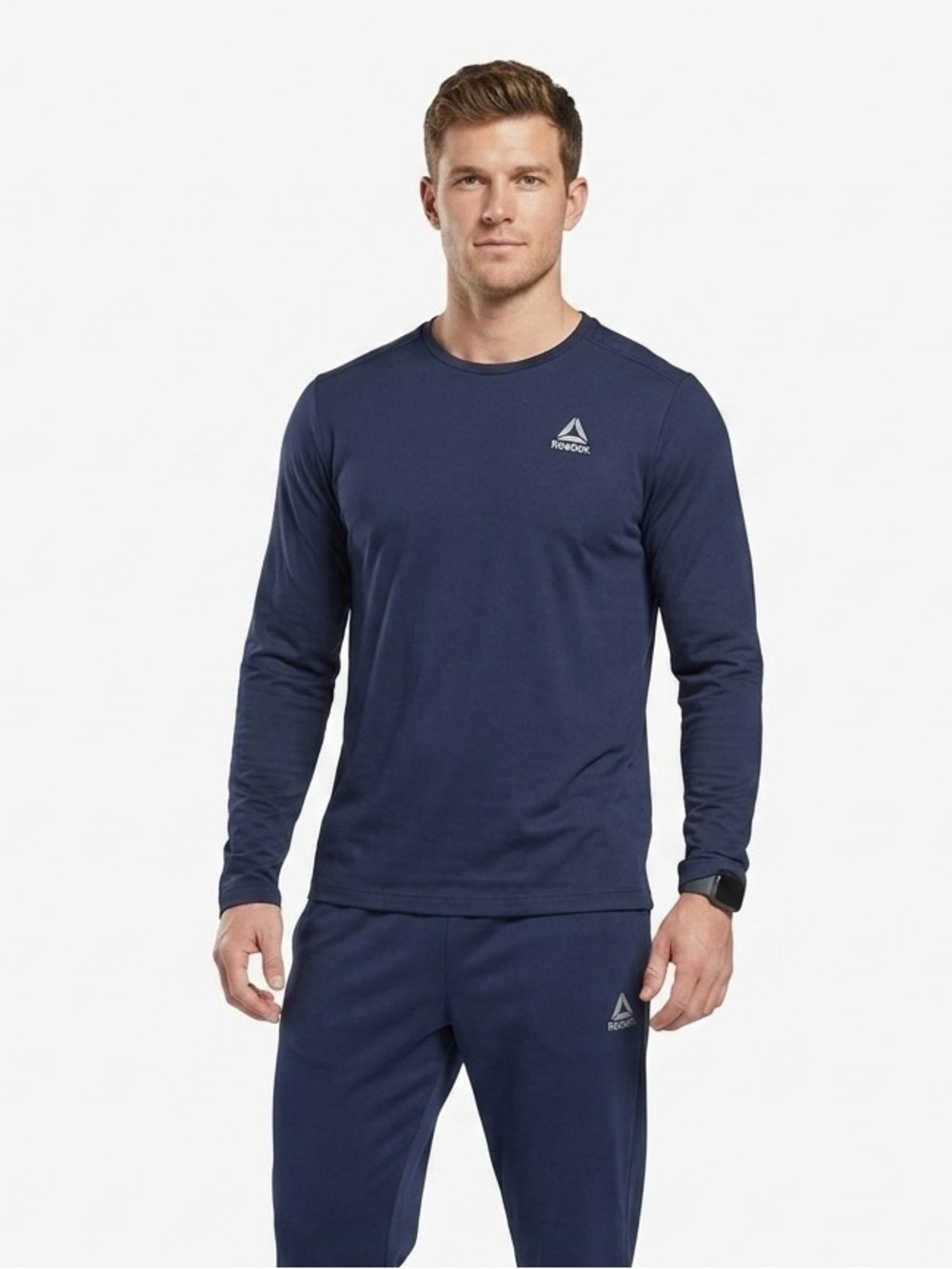 Reebok Men’s Long Sleeve Crew Shirt - Dark Navy size L